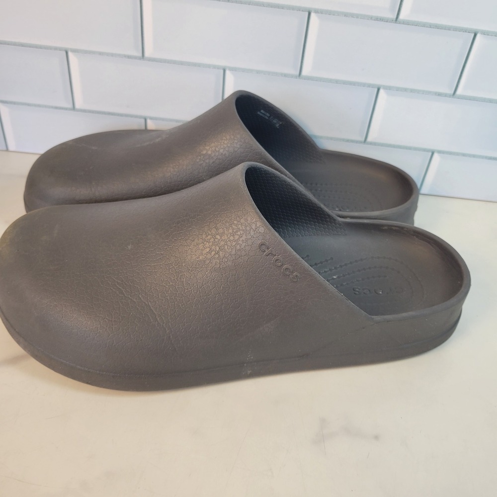 Crocs Dylan Clog Charcoal Gray Unisex M11 W9 Slip On Mules Shoes